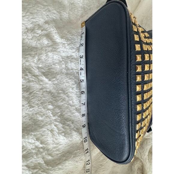 Michael Kors Rhea Navy Leather Gold Studded Backpack main image 15
